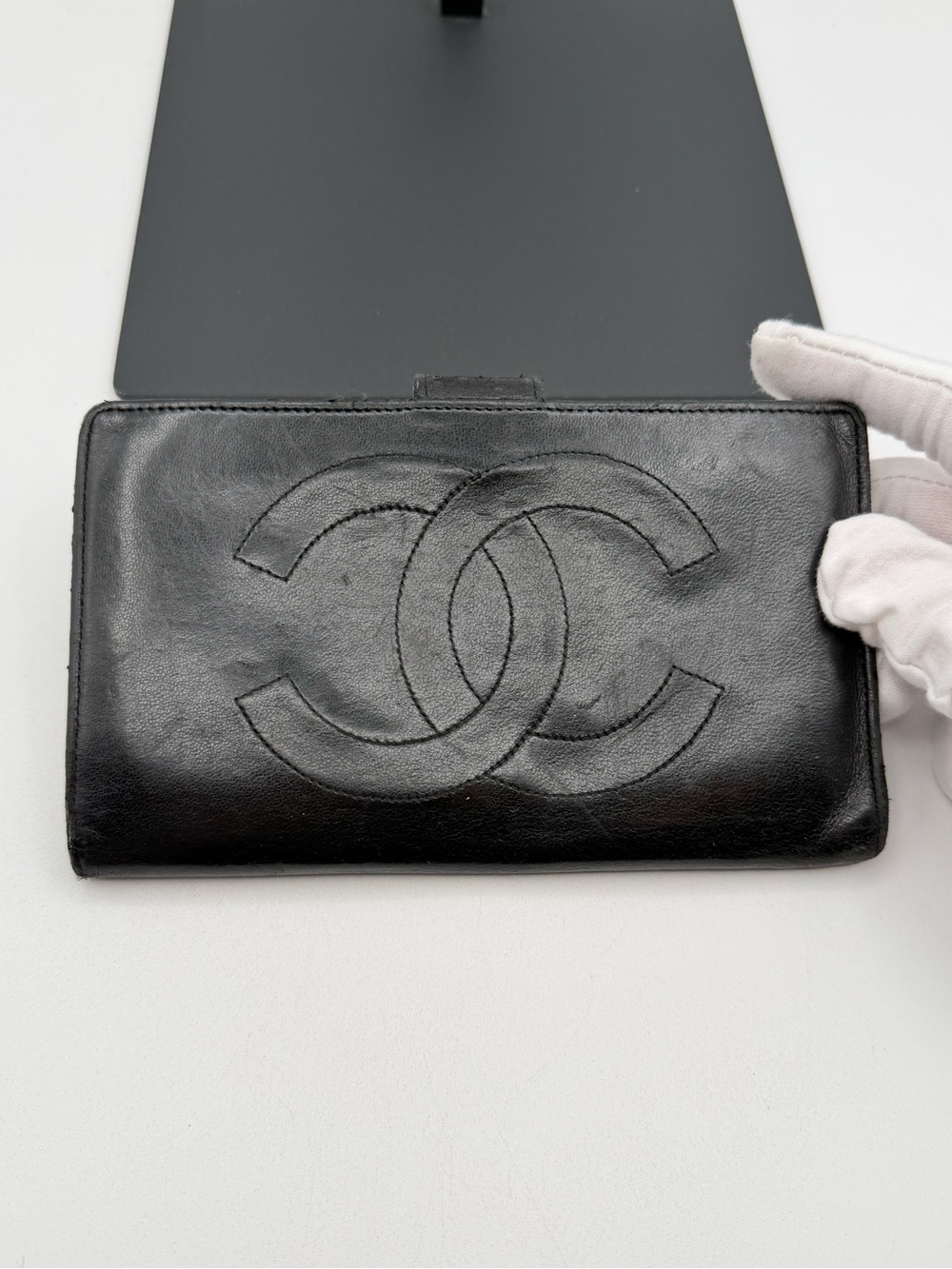 Chanel Large CC Interlocking Gold Lock Wallet